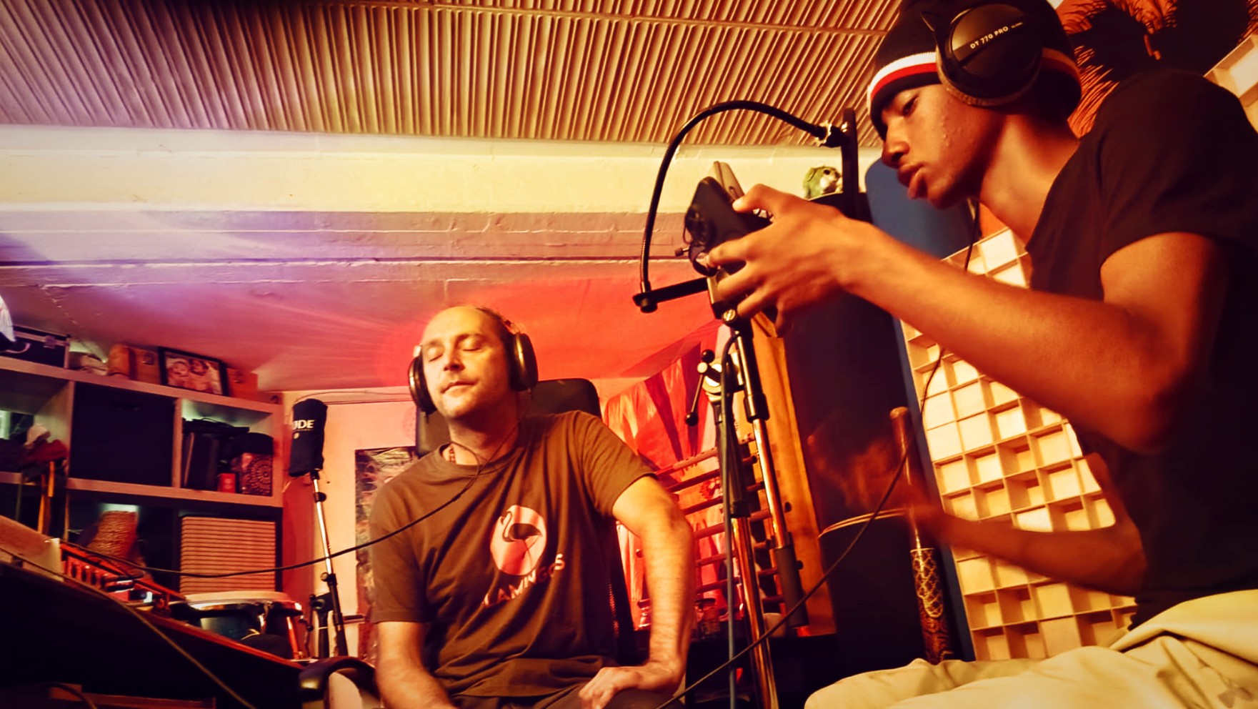 Aufnahme-Session im mobilen Tonstudio – Sprach- und Musikaufnahme vor Ort bei Darmstadt